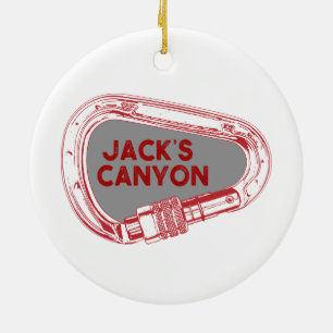 Jacks Canyon Klettersteig Carabiner Keramik Ornament