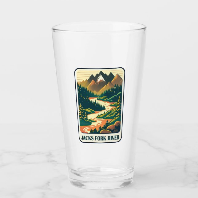 Jacks Fork River Missouri Colors Glas (Vorderseite)