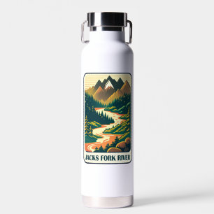 Jacks Fork River Missouri Farben Trinkflasche