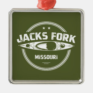 Jacks Fork River Missouri Kayaking Ornament Aus Metall