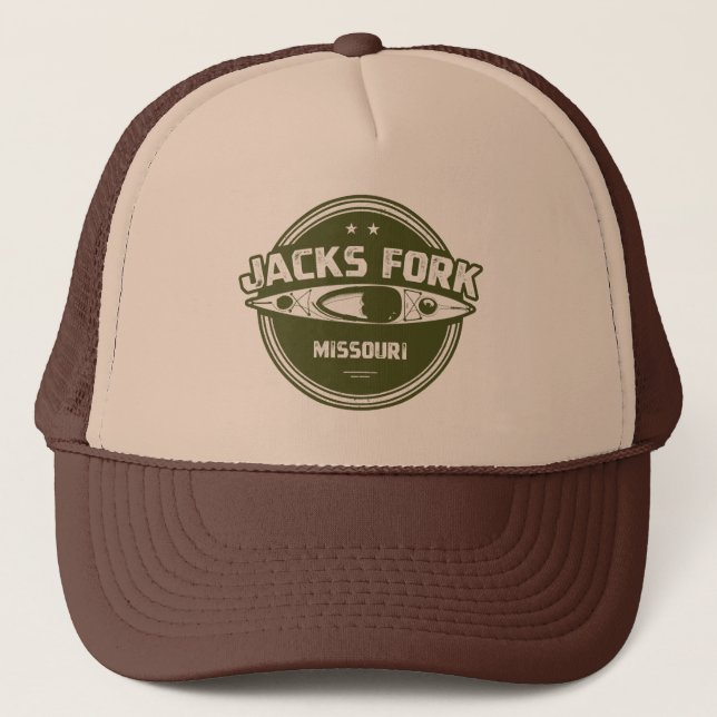 Jacks Fork River Missouri Kayaking Truckerkappe (Vorderseite)