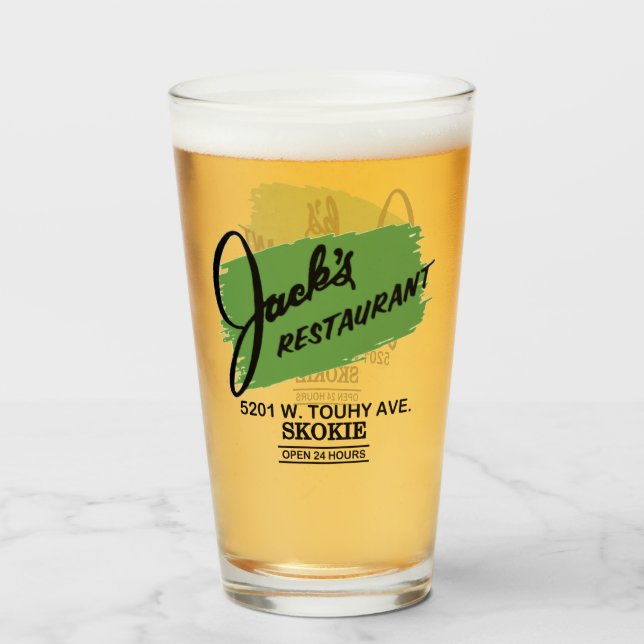 Jacks Restaurant, Skokie, Illinois Glas (Rückseite (gefüllt))