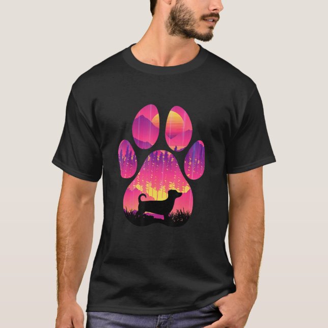 Jackshund Paw Mama Vater Dog Frauen Männer T-Shirt (Vorderseite)