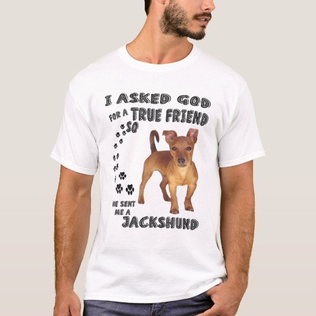 Jackshund Quote Mama, Dackel Vater Drucken Niedlic T-Shirt (Vorderseite)