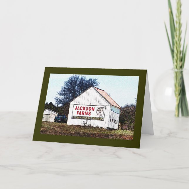 Jackson bewirtschaftet frische Milch voran! Karte (Vorderseite)
