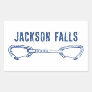 Jackson Falls Illinois Rock Climbing Quickziehung Rechteckiger Aufkleber