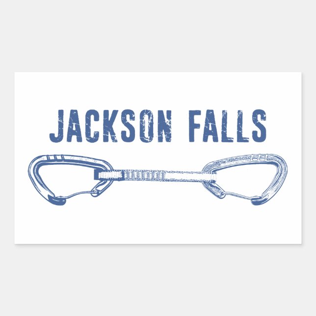 Jackson Falls Illinois Rock Climbing Quickziehung Rechteckiger Aufkleber (Vorderseite)