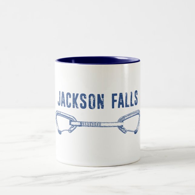 Jackson Falls Illinois Rock Climbing Quickziehung Zweifarbige Tasse (Mittel)