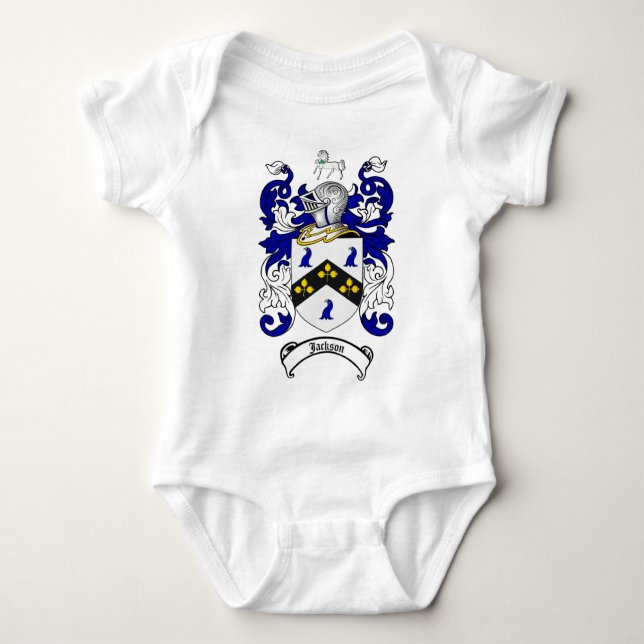 JACKSON-FAMILIENWAPPEN - JACKSON-WAPPEN BABY STRAMPLER (Vorderseite)
