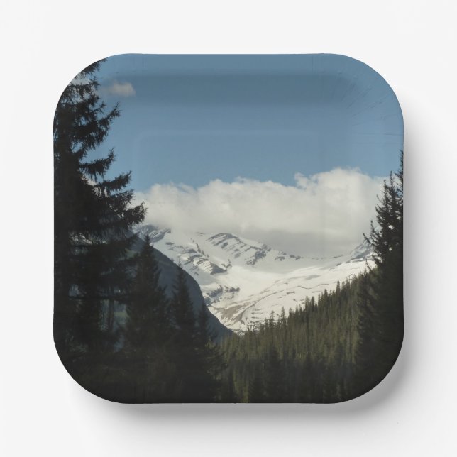 Jackson Glacier Blick auf Glacier National Park Pappteller (Vorderseite)