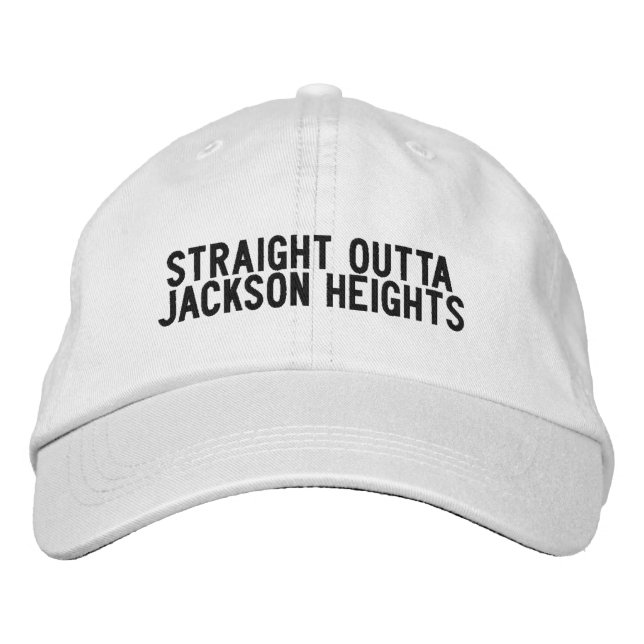 Jackson Heights New York Hat Bestickte Baseballkappe (Vorderseite)