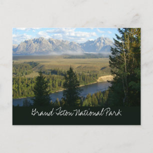 Jackson Hole Berge und Fluss Postkarte
