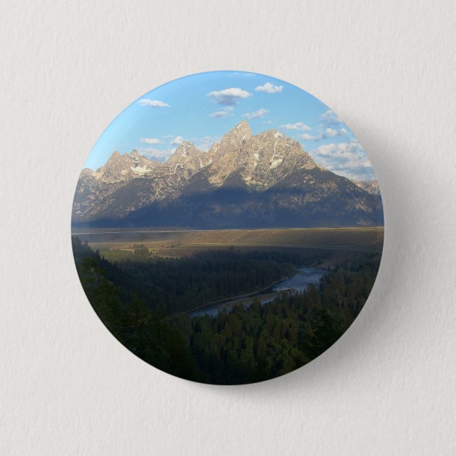 Jackson Hole Mountains (Grand Teton National Park) Button (Vorderseite)