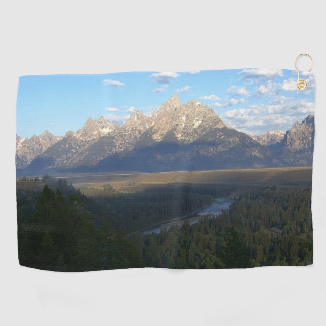 Jackson Hole Mountains (Grand Teton National Park) Golfhandtuch (Horizontal)