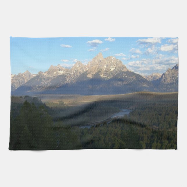 Jackson Hole Mountains (Grand Teton National Park) Handtuch (Horizontal)