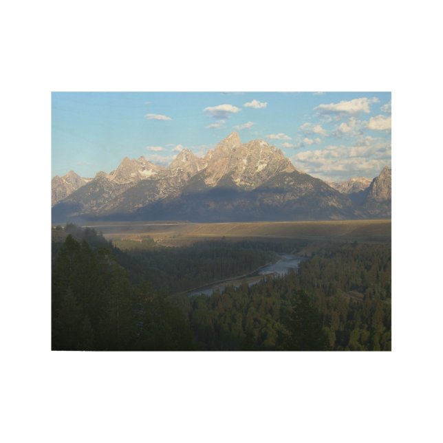 Jackson Hole Mountains (Grand Teton National Park) Holzposter (Vorderseite)