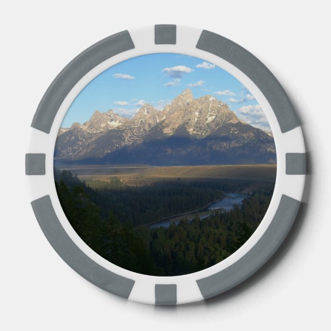 Jackson Hole Mountains (Grand Teton National Park) Pokerchips (Vorderseite)