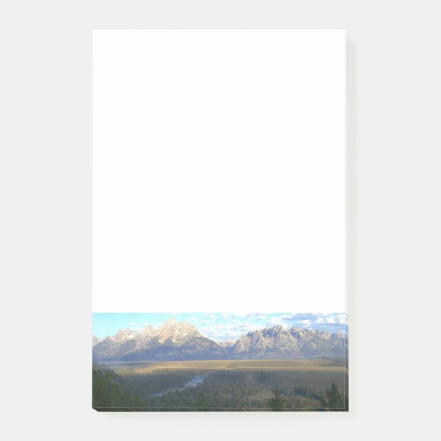 Jackson Hole Mountains (Grand Teton National Park) Post-it Klebezettel (Vorderseite)
