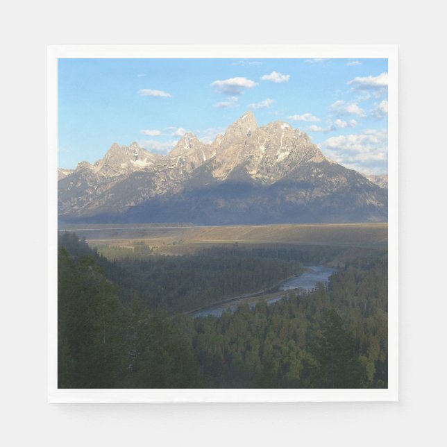 Jackson Hole Mountains (Grand Teton National Park) Serviette (Vorderseite)
