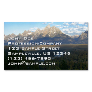 Jackson Hole Mountains (Grand-Teton-Nationalpark) Magnetische Visitenkarte