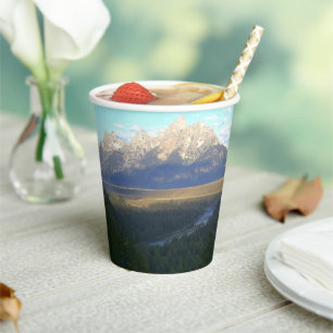 Jackson Hole Mountains (Grand Teton Nationalpark) Pappbecher