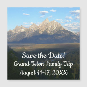 Jackson Hole Mountains Grand Teton Termin vormerke Magnetkarte