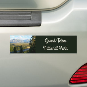 Jackson Hole Mountains und Fluss Autoaufkleber