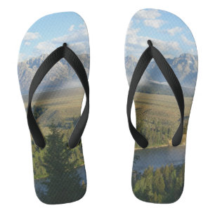 Jackson Hole Mountains und Fluss Flip Flops