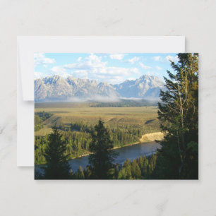 Jackson Hole Mountains und Fluss Karte