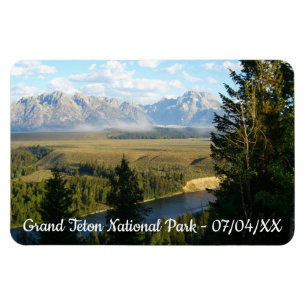 Jackson Hole Mountains und Fluss Magnet