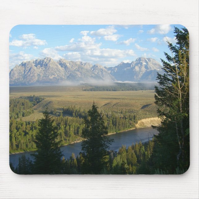Jackson Hole Mountains und Fluss Mousepad (Vorne)