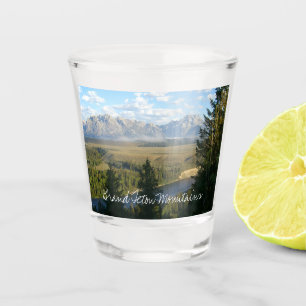 Jackson Hole Mountains und Fluss Schnapsglas