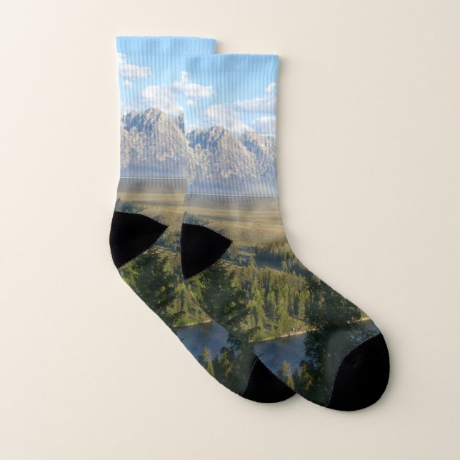 Jackson Hole Mountains und Fluss Socken (Paar)