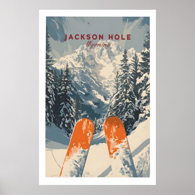 Jackson Hole Reiseplakat - Wyoming 1 Poster (Vorne)