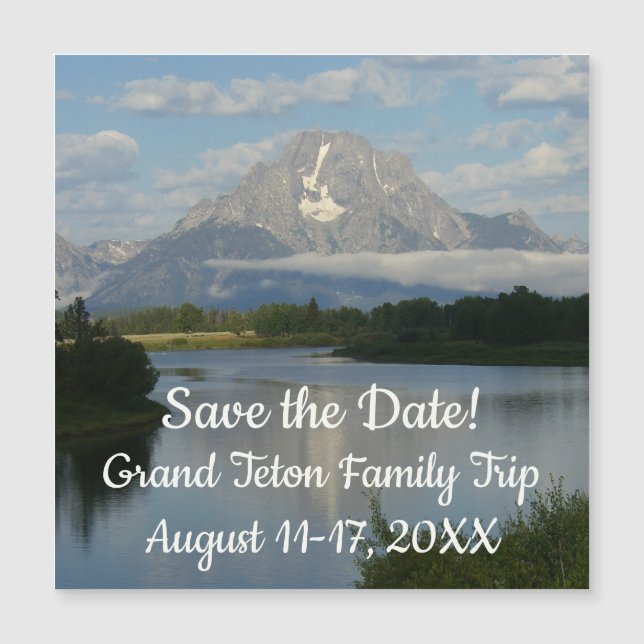 Jackson Hole River bei Grand Teton Save the Date Magnetkarte (Vorderseite)