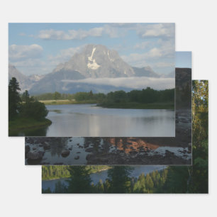 Jackson Hole River im Grand Teton National Park Geschenkpapier Set