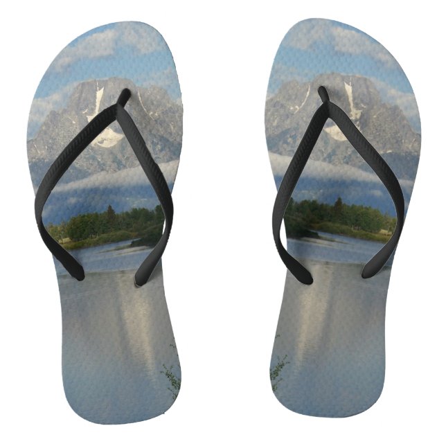 Jackson Hole River im Grand Teton Nationalpark Flip Flops (Fußbett)