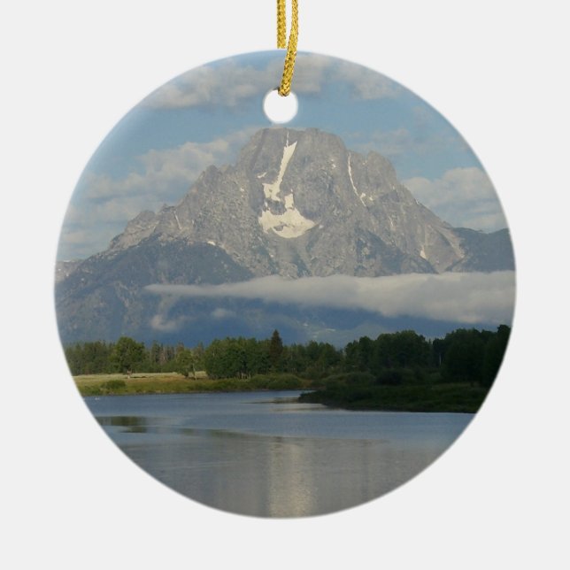 Jackson Hole River im Grand Teton Nationalpark Keramik Ornament (Vorne)