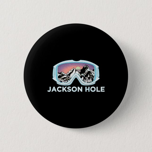 Jackson Hole Ski Design Jackson Hole Button (Vorderseite)