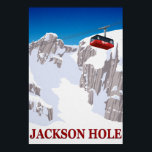 Jackson Hole Ski Resort Kabelauto Poster<br><div class="desc">Dies ist eine digitale Abbildung der Jackson Hole Seilbahn.</div>