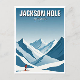 Jackson Hole Skier Travel Postkarte