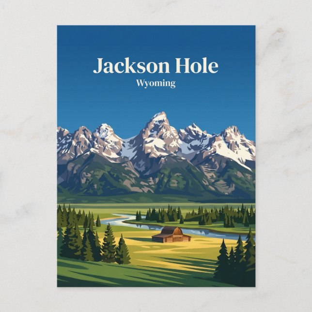 Jackson Hole USA Postkarte (Vorderseite)