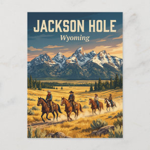 Jackson Hole Valley Wyoming Postkarte
