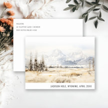 Jackson Hole Wyoming Aquarell-Landschafts-Reise