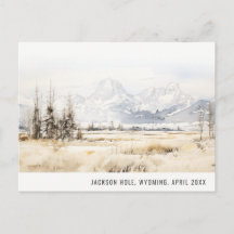 Jackson Hole Wyoming Aquarell-Landschafts-Reise