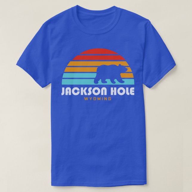 Jackson Hole Wyoming Bear Mountains T-Shirt (Design vorne)