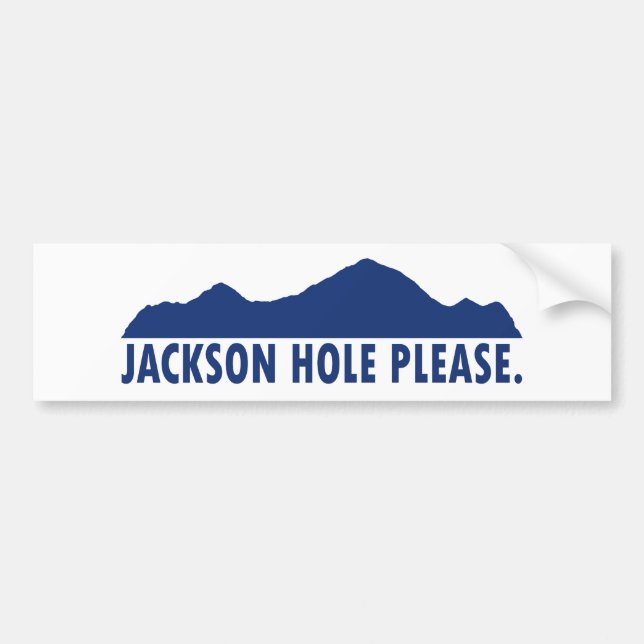 Jackson Hole Wyoming Bitte Autoaufkleber (Vorne)