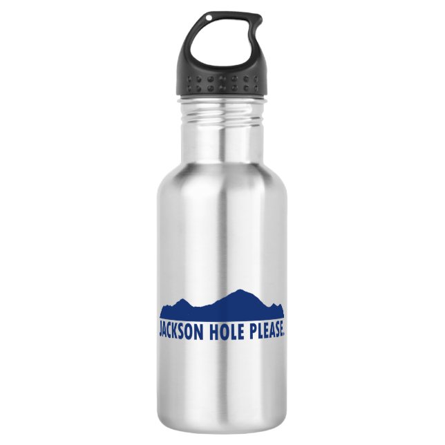 Jackson Hole Wyoming Bitte Edelstahlflasche (Vorderseite)