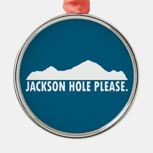 Jackson Hole Wyoming Bitte Ornament Aus Metall (Vorne)