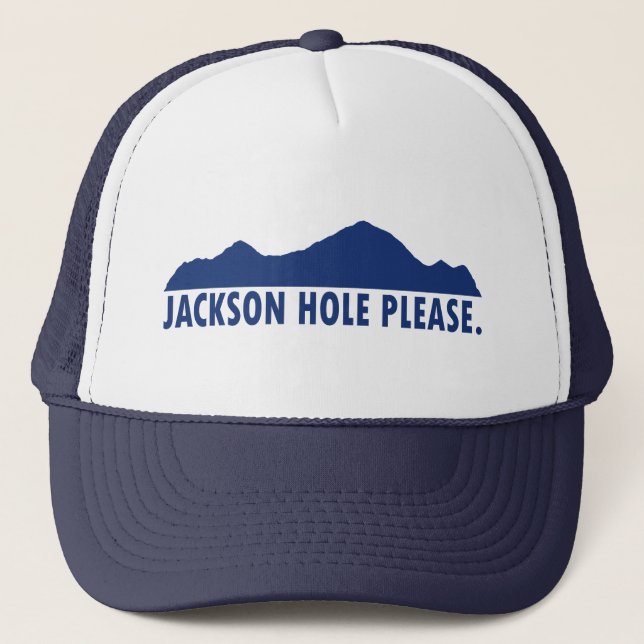 Jackson Hole Wyoming Bitte Truckerkappe (Vorderseite)